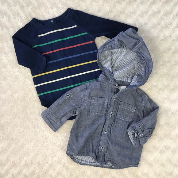 chambray baby shirt